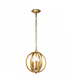 Feiss Corinne Spherical Pendant Ceiling Light Burnished Brass-1