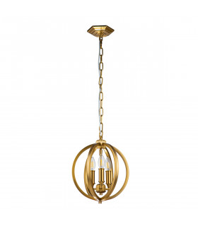 Feiss Corinne Spherical Pendant Ceiling Light Burnished Brass-2
