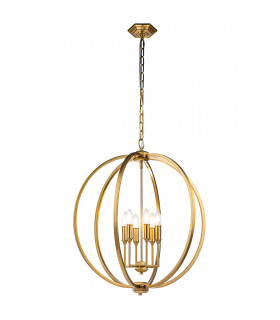 Feiss Corinne Spherical Pendant Ceiling Light Burnished Brass-1