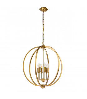 Feiss Corinne Spherical Pendant Ceiling Light Burnished Brass-2
