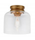 Feiss Hounslow Bowl Semi Flush Ceiling Light Burnished Brass-1