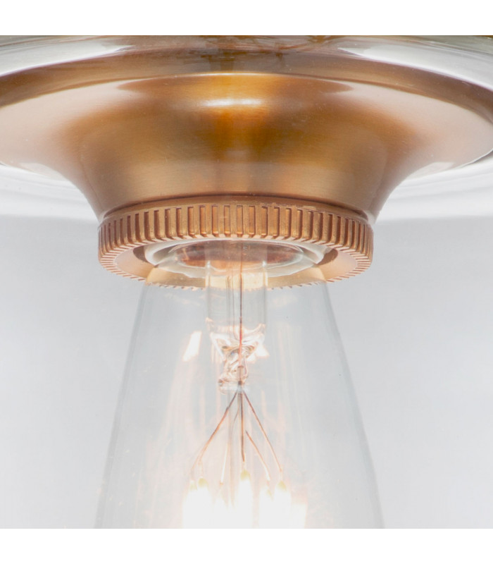 Feiss Hounslow Bowl Semi Flush Ceiling Light Burnished Brass-4