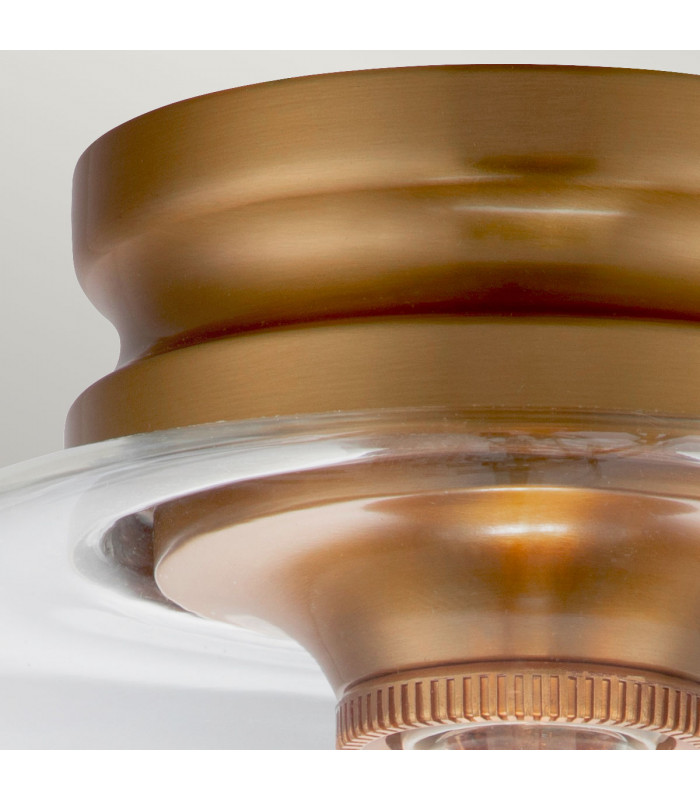 Feiss Hounslow Bowl Semi Flush Ceiling Light Burnished Brass-5