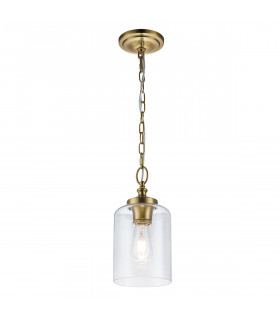 Feiss Hounslow Dome Pendant Ceiling Light Burnished Brass-1