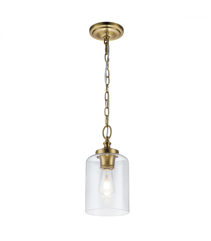 Feiss Hounslow Dome Pendant Ceiling Light Burnished Brass-1