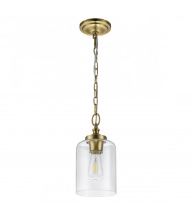 Feiss Hounslow Dome Pendant Ceiling Light Burnished Brass-2