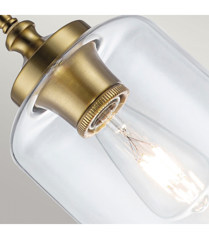 Feiss Hounslow Dome Pendant Ceiling Light Burnished Brass-4