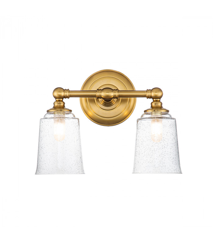 Feiss Hugeunot Lake Wall Lamp Burnished Brass IP44-1