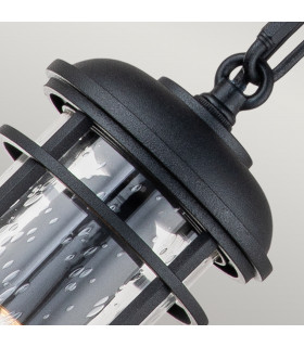 Feiss Lighthouse Outdoor Pendant Ceiling Light Textured Black IP44-3