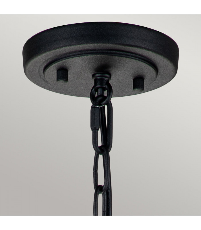 Feiss Lighthouse Outdoor Pendant Ceiling Light Textured Black IP44-4