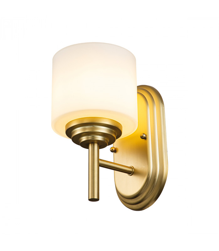 Feiss Malibu Wall Lamp Brushed Brass IP44-1