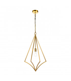 Feiss Nico Wire Frame Pendant Ceiling Light Burnished Brass-1
