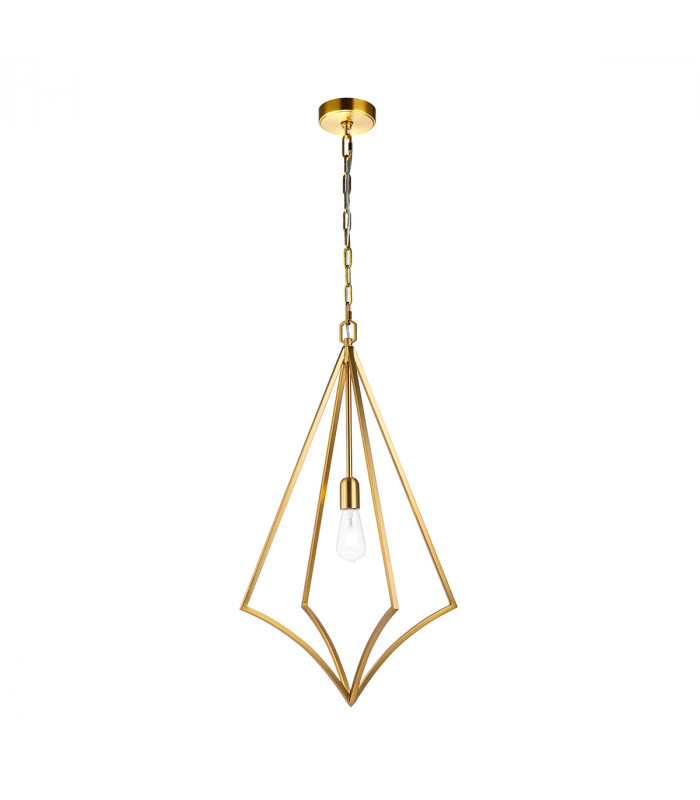 Feiss Nico Wire Frame Pendant Ceiling Light Burnished Brass-1