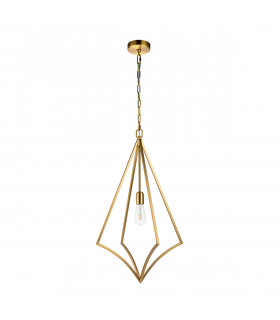 Feiss Nico Wire Frame Pendant Ceiling Light Burnished Brass-2