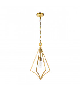 Feiss Nico Wire Frame Pendant Ceiling Light Burnished Brass-2