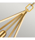 Feiss Nico Wire Frame Pendant Ceiling Light Burnished Brass-5