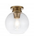 Feiss Tabby Bowl Semi Flush Ceiling Light Burnished Brass-1