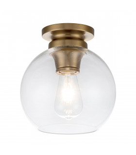 Feiss Tabby Bowl Semi Flush Ceiling Light Burnished Brass-1