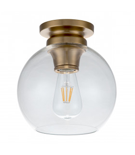 Feiss Tabby Bowl Semi Flush Ceiling Light Burnished Brass-2