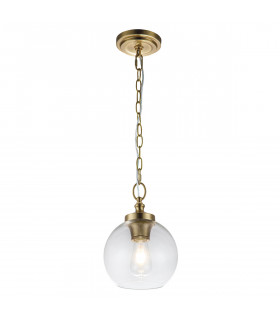 Feiss Tabby Dome Pendant Ceiling Light Burnished Brass-1