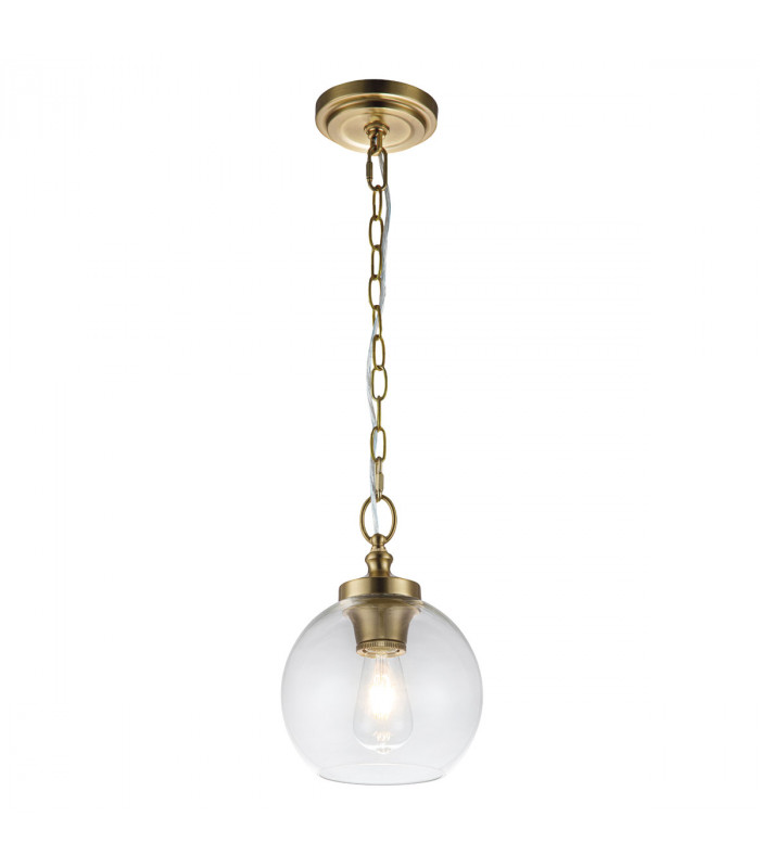 Feiss Tabby Dome Pendant Ceiling Light Burnished Brass-1