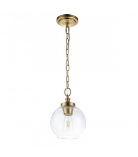 Feiss Tabby Dome Pendant Ceiling Light Burnished Brass-2