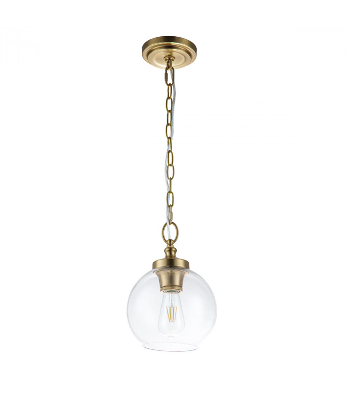 Feiss Tabby Dome Pendant Ceiling Light Burnished Brass-2