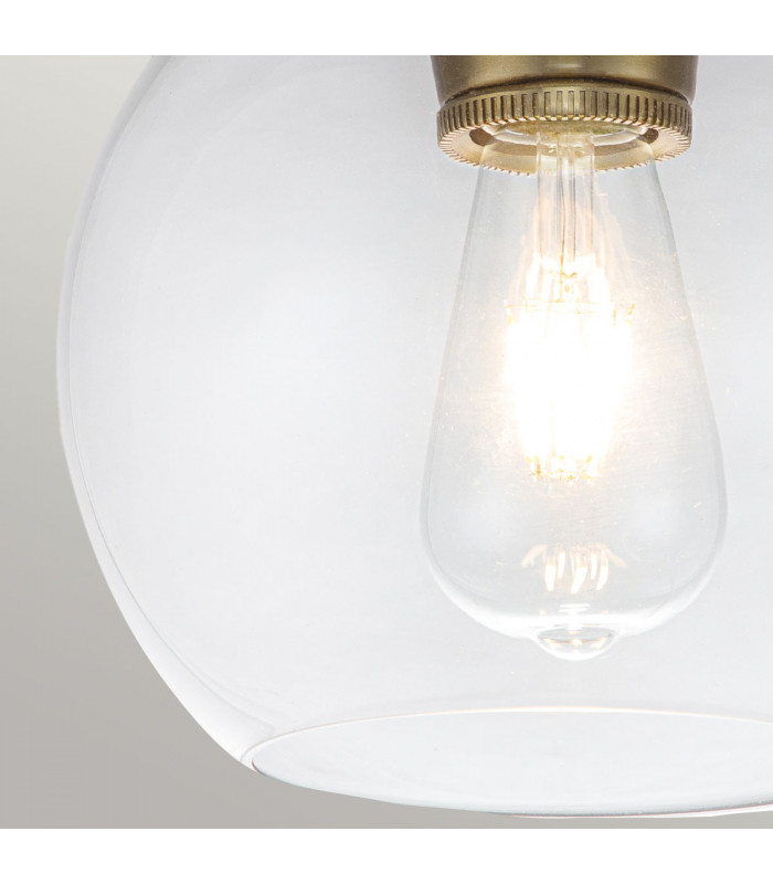Feiss Tabby Dome Pendant Ceiling Light Burnished Brass-3