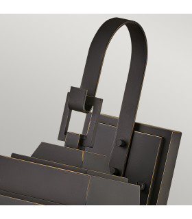 Hinkley Bainbridge Outdoor Wall Lantern Oil Rubbed Bronze with Heritage Brass Accents IP44-2