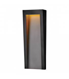 Hinkley Taper Outdoor Recessed Wall Lamp Textured Black 3000K IP44-1