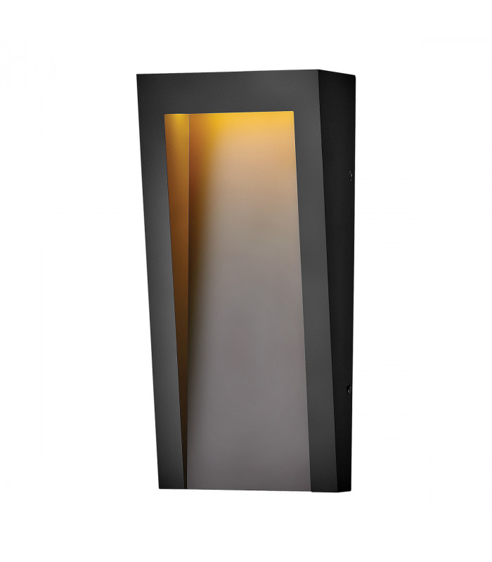Hinkley Taper Outdoor Recessed Wall Lamp Textured Black 3000K IP44-1