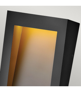 Hinkley Taper Outdoor Recessed Wall Lamp Textured Black 3000K IP44-2