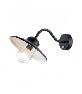 Klampenborg Outdoor Dome Wall Lamp Black IP44-1