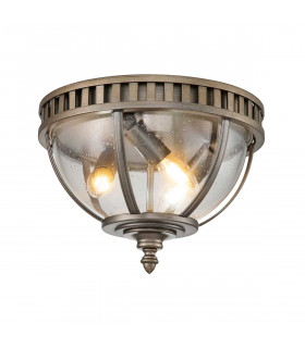 Kichler Halleron Outdoor Decorative Flush Burnished Bronze IP44-1