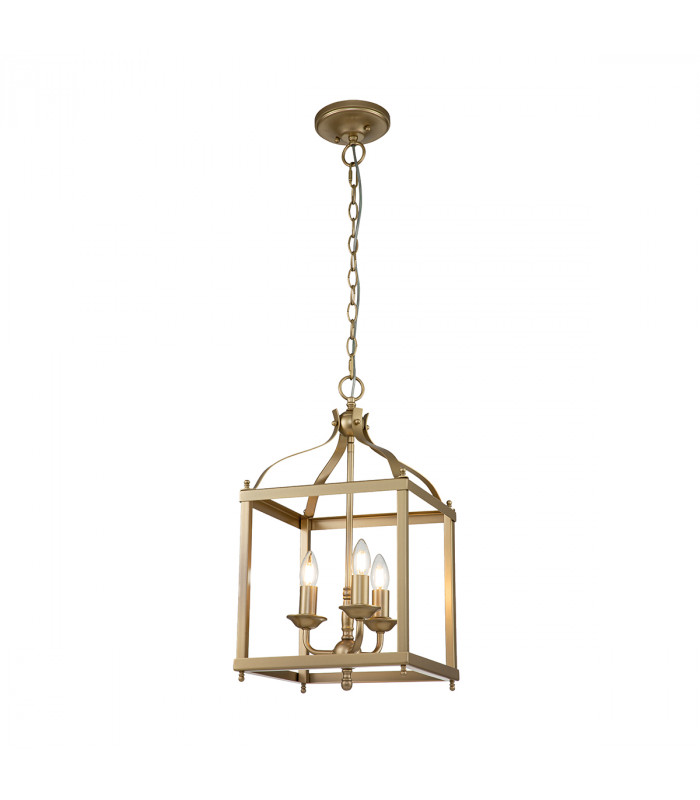 Kichler Larkin Lanterns Pendant Ceiling Light Painted Natural Brass-1