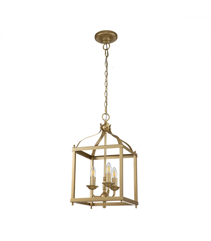 Kichler Larkin Lanterns Pendant Ceiling Light Painted Natural Brass-2