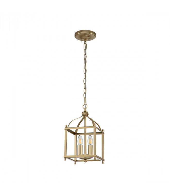 Kichler Larkin Lanterns Pendant Ceiling Light Painted Natural Brass-2