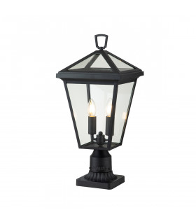 Hinkley Alford Place Outdoor Pedestal Light Museum Black IP44-1