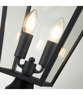 Hinkley Alford Place Outdoor Pedestal Light Museum Black IP44-2