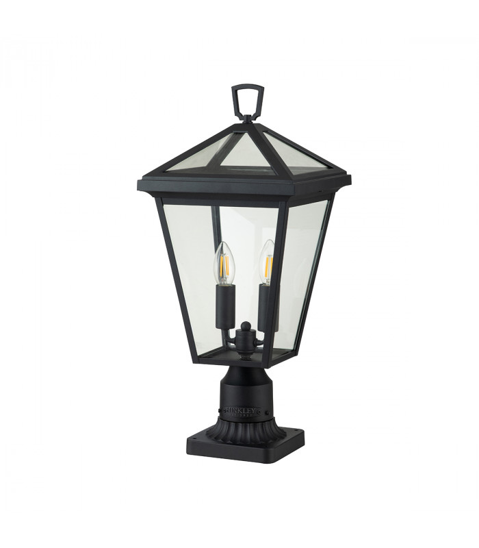 Hinkley Alford Place Outdoor Pedestal Light Museum Black IP44-5