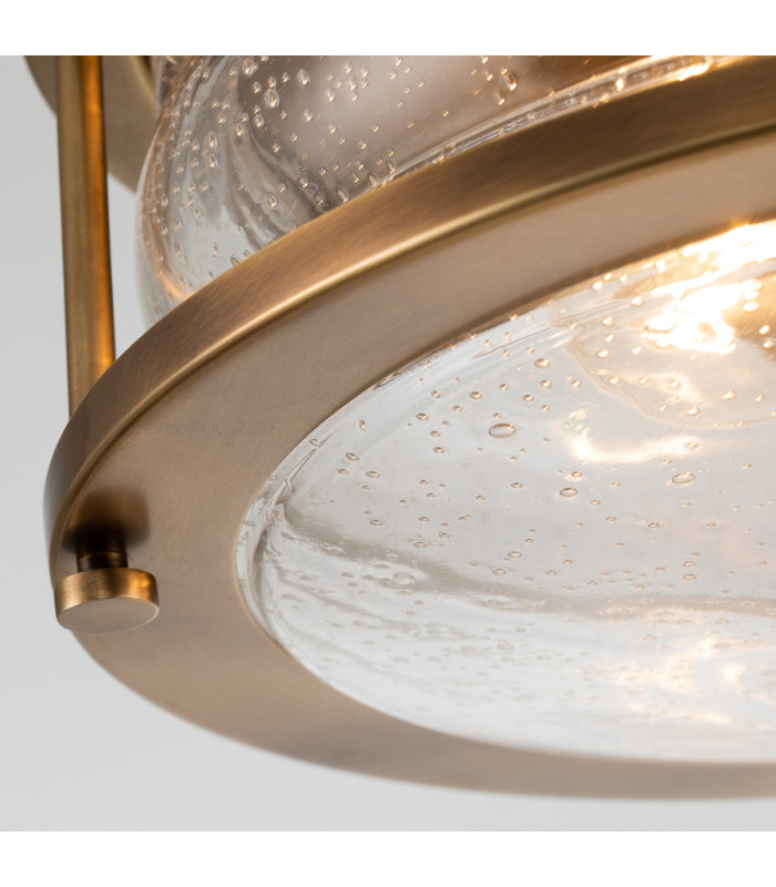 Kichler Ashland Bay Bathroom Ceiling Light Natural Brass IP44-2