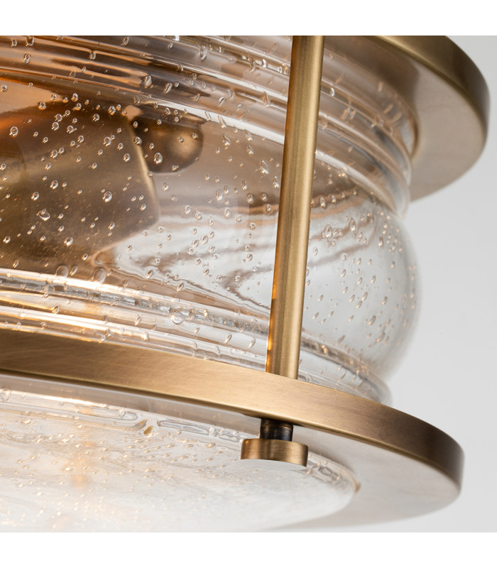 Kichler Ashland Bay Bathroom Ceiling Light Natural Brass IP44-3