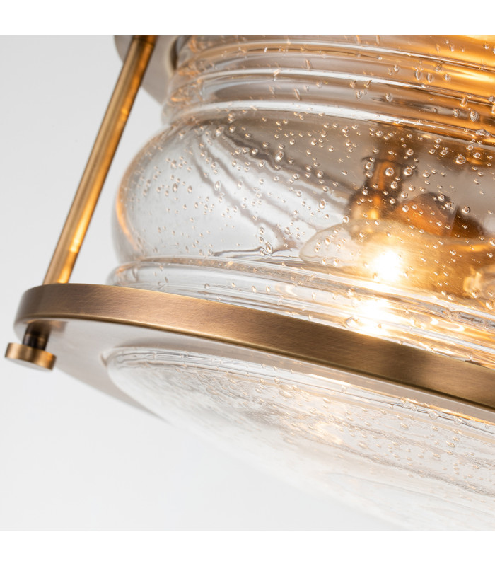 Kichler Ashland Bay Bathroom Ceiling Light Natural Brass IP44-4