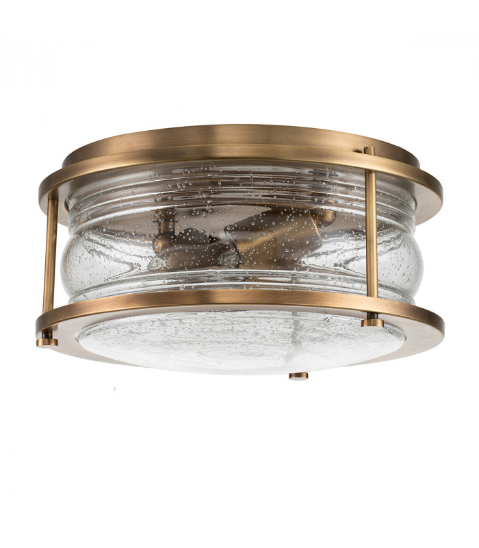 Kichler Ashland Bay Bathroom Ceiling Light Natural Brass IP44-5