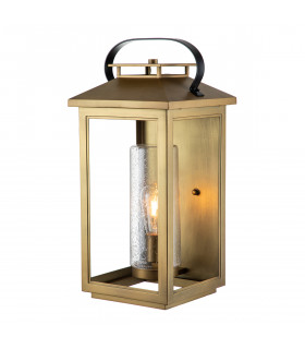 Hinkley Atwater Outdoor Wall Lantern Painted Distressed Brass IP44-1