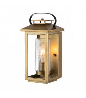 Hinkley Atwater Outdoor Wall Lantern Painted Distressed Brass IP44-1