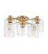 Hinkley Axel Multi Arm Semi Flush Ceiling Lamp Heritage Brass-1