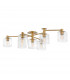 Hinkley Axel Multi Arm Semi Flush Ceiling Lamp Heritage Brass-1