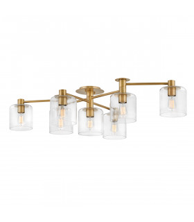 Hinkley Axel Multi Arm Semi Flush Ceiling Lamp Heritage Brass-1