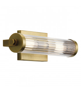 Kichler Azores Bathroom Wall Lamp Natural Brass IP44-1